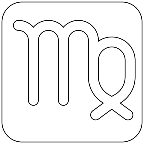 Virgo Emoji From Zodiac Coloring Page